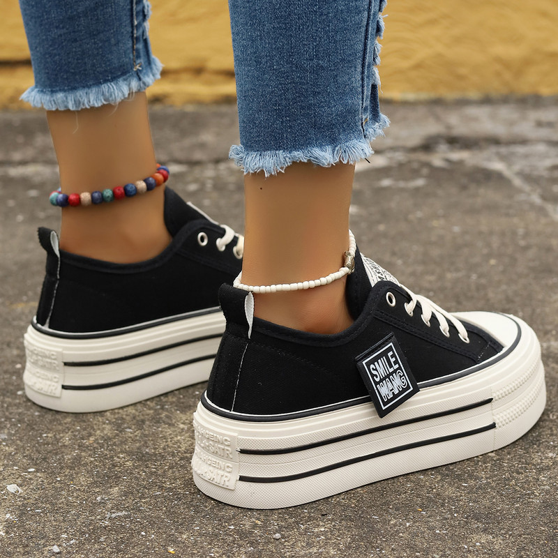 Naiste platvorm, lõuendjalatsid, vabaaja tossud, paeltega, mugavad jalatsid, mood, õues jooksmine tennis, lamedad tossud naistele 35–40