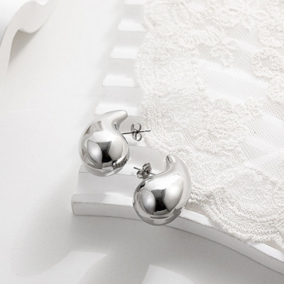 Geomeetriline paksu metallist ümmargune kõrvarõngas Lihtne kullavärvi hõbedase värviga tursked rõngaskõrvarõngad naistele trendikad minimalistlikud ehted kingitused