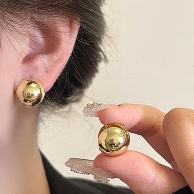 Geomeetriline paksu metallist ümmargune kõrvarõngas Lihtne kullavärvi hõbedase värviga tursked rõngaskõrvarõngad naistele trendikad minimalistlikud ehted kingitused