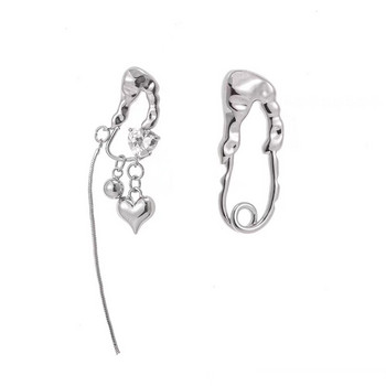 2023 Νέα ακανόνιστα γυναικεία σκουλαρίκια καρφιτσώνω γυναικεία με ζιρκόνιο Love earrings Δώρο εκατό μεταλλικό ασύμμετρο κοσμήματα για πάρτι