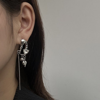 2023 Νέα ακανόνιστα γυναικεία σκουλαρίκια καρφιτσώνω γυναικεία με ζιρκόνιο Love earrings Δώρο εκατό μεταλλικό ασύμμετρο κοσμήματα για πάρτι