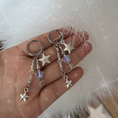 2023. gada jauni neregulāri sieviešu piespraustie auskari ar cirkoniju Mīlestības auskari simti metāla asimetriskas juvelierizstrādājumu dāvana ballītei