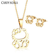 Jauki hellokitty kaklarota multfilmas auskari hipoalerģiski nebalējošs titāna tērauda rotaslietas