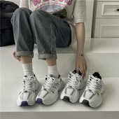 Μόδα άνοιξη και φθινόπωρο 2023 Νέα περιστασιακά άνετα αναπνεύσιμα αθλητικά παπούτσια με διχτυωτό σταυρό με στρογγυλά δάχτυλα μονόχρωμα αθλητικά παπούτσια