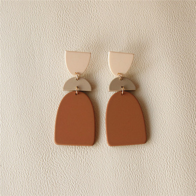 AOMU 2022 Korea Jauni ģeometriski neregulāri apaļi kvadrātveida akrila auskari sievietēm, gari nokaramie auskari, rotaslietas dāvanas