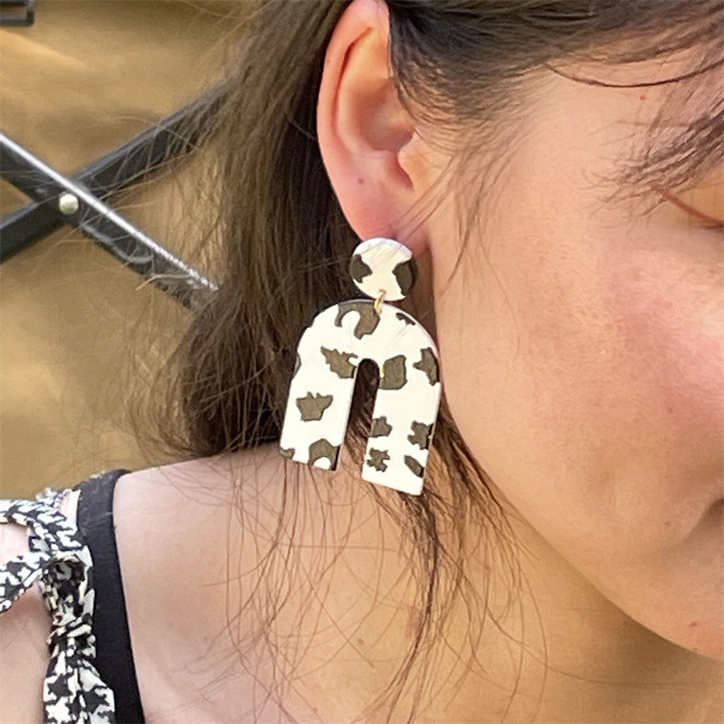 AOMU 2022 Korea Jauni ģeometriski neregulāri apaļi kvadrātveida akrila auskari sievietēm, gari nokaramie auskari, rotaslietas dāvanas