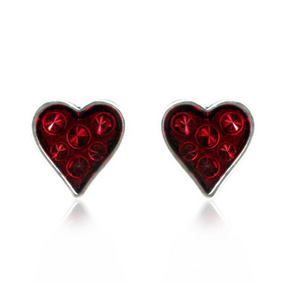 Naiste ehtekomplekt Punase südamega roosi lilledega kaelakee kõrvaklambrid, gooti ehete komplektid retro kaelakee kõrvarõngas Halloweeni jõulukink