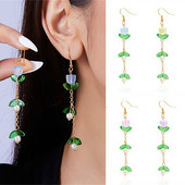 Korejas tulpju garu pušķu nolaižamie auskari sievietēm.