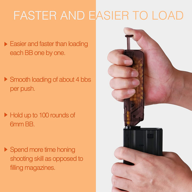 Uus Airsoft 100. BB kiirlaadur paintballi jaoks Airsoft relvad BB pallid kiirlaadur 100 ringi BB mahutavusega paintballi tarvikud
