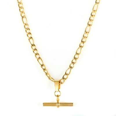 JOVO LOVE T Bar kulonu kaklarotu auskaru komplekts sievietēm nerūsējošā tērauda neparastas zelta krāsas Figaro kubiešu ķēdes rotaslietas 2023