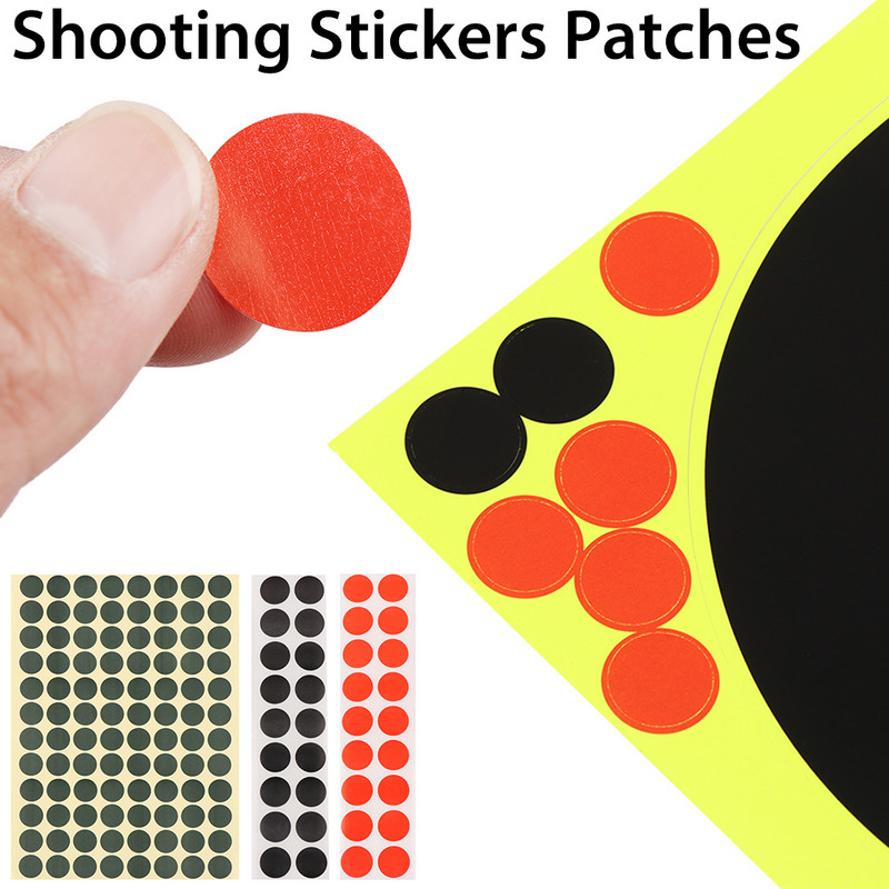 900/2100Pcs Self Adhesive Target Paster, Shooting Splatter Stickers Patches Μαύρο/Κόκκινο Χρώμα 0,8'' Για Εκπαίδευση Κυνηγετικής Πρακτικής