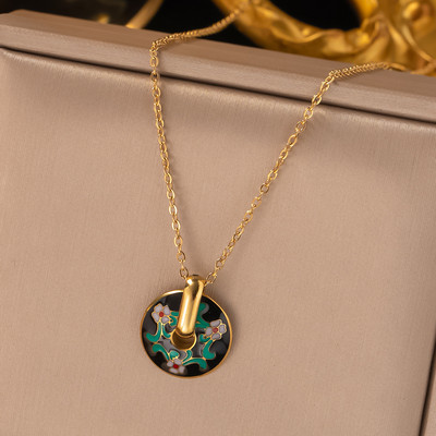 Uus moodne roostevabast terasest etnilise stiiliga kõrvarõngad, lilled, ümmargused ripatsiga kaelakee kõrvarõngad, komplekt Trend Choker kaelaketi ehted