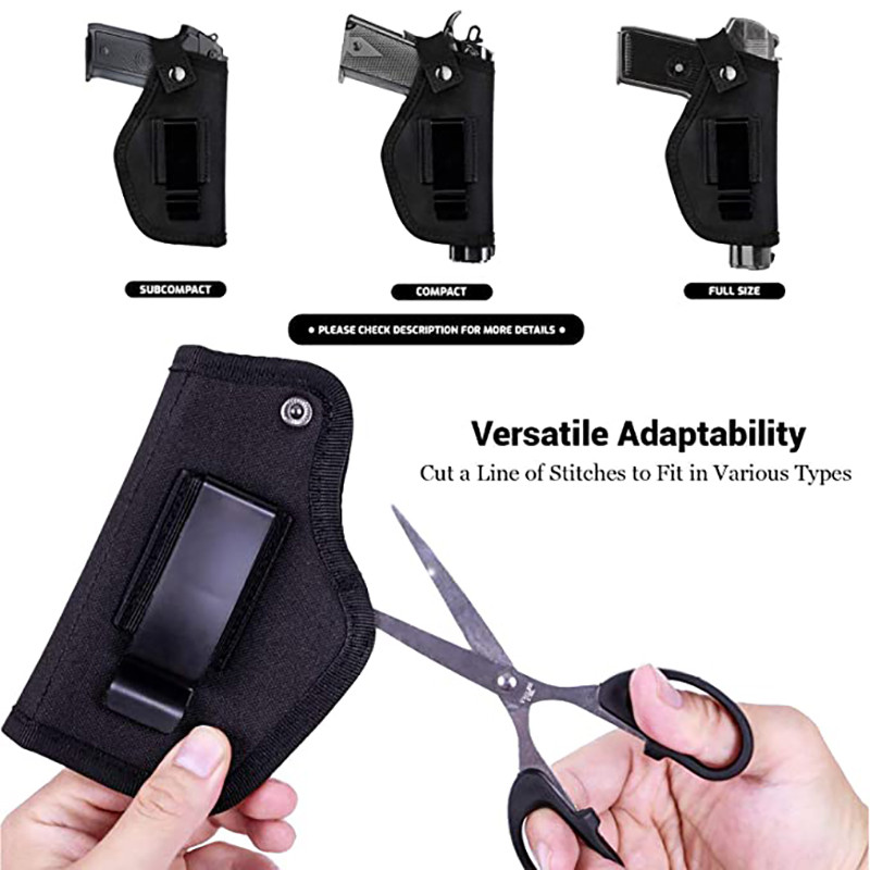 Ginklų dėklai Diržo laikiklis Universalus paslėptas ginklo krepšys Airsoft pistoletai dešinėje / kairėje paslėptas nešiojimas IWB / OWB 9 mm Glock metalinis spaustukas