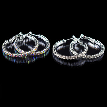 2022 Big Circle Hoop Σκουλαρίκια Κρυστάλλινο στρας 100% επιχρυσωμένα σκουλαρίκια για γυναίκες Μόδα κοσμήματα Δώρο γάμου