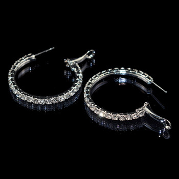 2022 Big Circle Hoop Σκουλαρίκια Κρυστάλλινο στρας 100% επιχρυσωμένα σκουλαρίκια για γυναίκες Μόδα κοσμήματα Δώρο γάμου