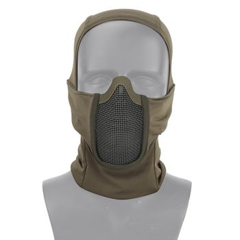 Tactical Full Face Mesh Mask Balaclava Airsoft Paintball Halloween Mask CS Game Hunting Cycling Προστατευτικό καπάκι επένδυσης κράνους