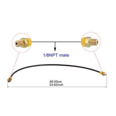 PCP peintbola augstspiediena šļūtene neilona caurule 300bar/4500psi HP šļūtenes 1/8NPT sieviešu savienojums 13cm garš