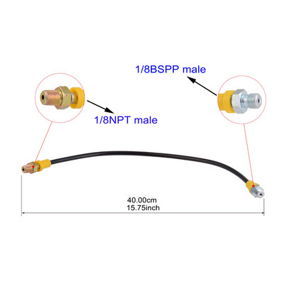 PCP peintbola augstspiediena šļūtene neilona caurule 300bar/4500psi HP šļūtenes 1/8NPT sieviešu savienojums 13cm garš