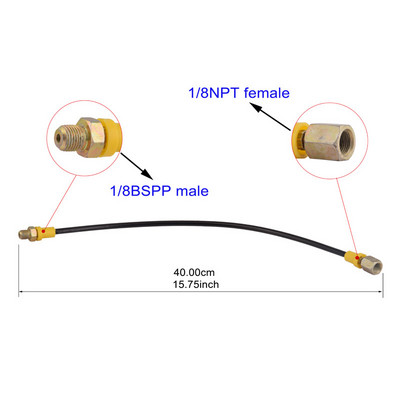 PCP peintbola augstspiediena šļūtene neilona caurule 300bar/4500psi HP šļūtenes 1/8NPT sieviešu savienojums 13cm garš