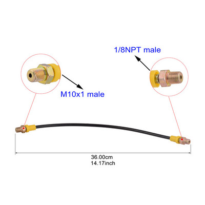 PCP peintbola augstspiediena šļūtene neilona caurule 300bar/4500psi HP šļūtenes 1/8NPT sieviešu savienojums 13cm garš