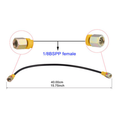 PCP peintbola augstspiediena šļūtene neilona caurule 300bar/4500psi HP šļūtenes 1/8NPT sieviešu savienojums 13cm garš
