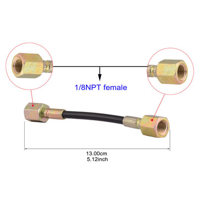 PCP peintbola augstspiediena šļūtene neilona caurule 300bar/4500psi HP šļūtenes 1/8NPT sieviešu savienojums 13cm garš
