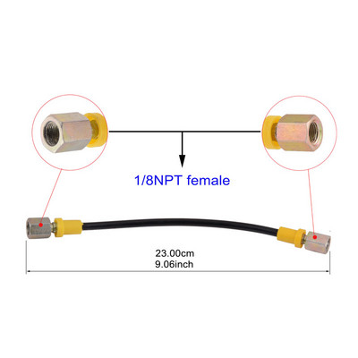 PCP peintbola augstspiediena šļūtene neilona caurule 300bar/4500psi HP šļūtenes 1/8NPT sieviešu savienojums 13cm garš