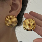 Geomeetriliselt lihtsa metallist disainiga õõnsad kuulkõrvarõngad naistele Moodsad vintage stiilis kõrged ehted Kingitarvikud tüdrukutele