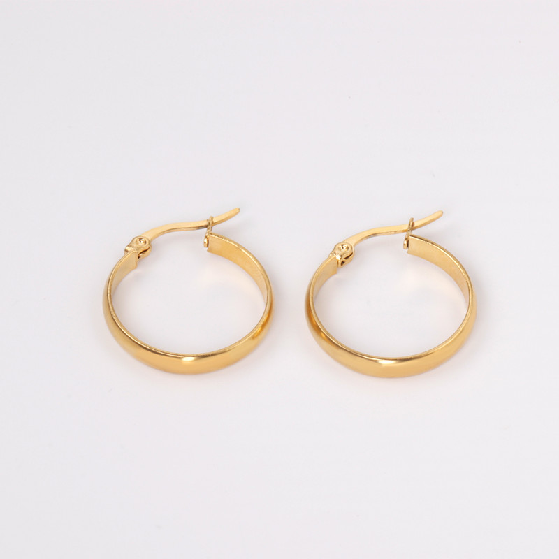 LUXUSTEEL 10/20/30/40MM rõngaskõrvarõngad naistele meestele Basic punk roostevabast terasest ringikujulised Huggies kõrvarõngad kullavärvi hõbetatud