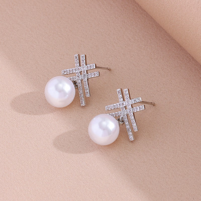 Uued tsirkoonkristallist lumehelbest ripatsiga kaelakee kõrvarõngad naistele, mood igapäevaseks kandmiseks, naiste roostevabast terasest ehete komplekt hulgimüük