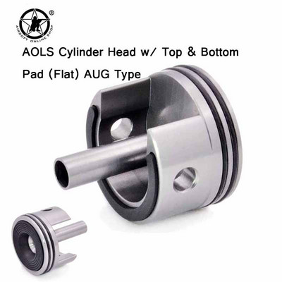 AOLS cilindra galva ar iegremdētu/plakanu spilventiņu gumiju priekš AEG Ver2/3 G36 AUG VSR ātrumkārba M4 M16 MP5 M733 SCAR peintbola aprīkojums