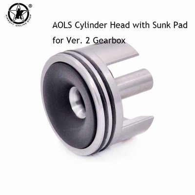 AOLS cilindra galva ar iegremdētu/plakanu spilventiņu gumiju priekš AEG Ver2/3 G36 AUG VSR ātrumkārba M4 M16 MP5 M733 SCAR peintbola aprīkojums