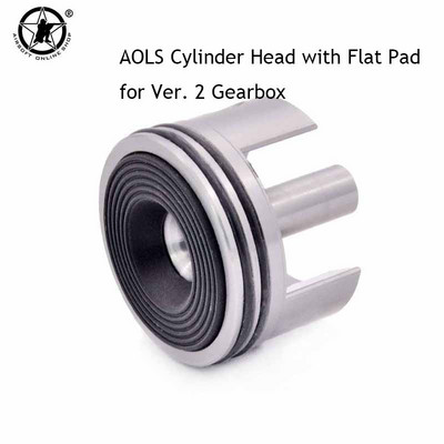 AOLS cilindra galva ar iegremdētu/plakanu spilventiņu gumiju priekš AEG Ver2/3 G36 AUG VSR ātrumkārba M4 M16 MP5 M733 SCAR peintbola aprīkojums