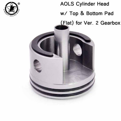 AOLS cilindra galva ar iegremdētu/plakanu spilventiņu gumiju priekš AEG Ver2/3 G36 AUG VSR ātrumkārba M4 M16 MP5 M733 SCAR peintbola aprīkojums