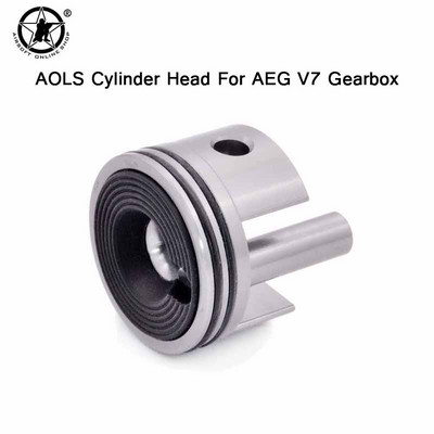 AOLS cilindra galva ar iegremdētu/plakanu spilventiņu gumiju priekš AEG Ver2/3 G36 AUG VSR ātrumkārba M4 M16 MP5 M733 SCAR peintbola aprīkojums