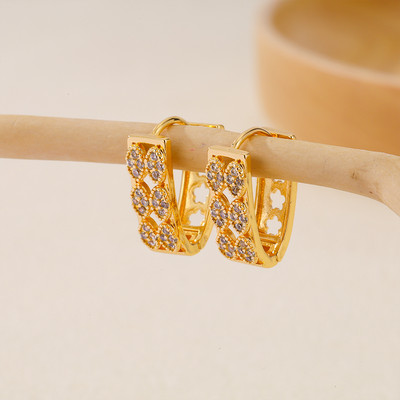 Uue moe populaarsed naiste tsirkoonist kõrvarõngad, kullaga ehted, lihtsad ja peened isikupärased stiilid