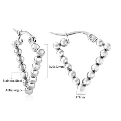 LUXUSTEEL Hyperbole roostevabast terasest helmestega kõrvarõngad naiste ümmargused ümmargused kõrvarõngad Huggie kullavärvi aksessuaarid Aretes jõulud