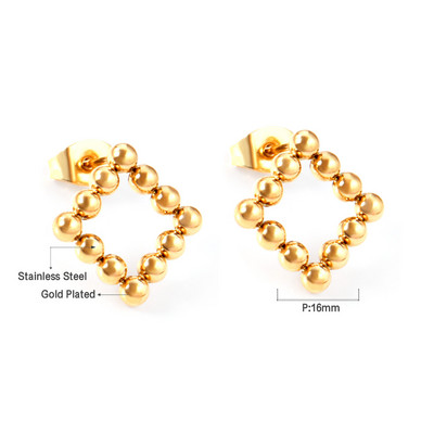 LUXUSTEEL Hyperbole roostevabast terasest helmestega kõrvarõngad naiste ümmargused ümmargused kõrvarõngad Huggie kullavärvi aksessuaarid Aretes jõulud