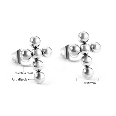 LUXUSTEEL Hyperbole roostevabast terasest helmestega kõrvarõngad naiste ümmargused ümmargused kõrvarõngad Huggie kullavärvi aksessuaarid Aretes jõulud