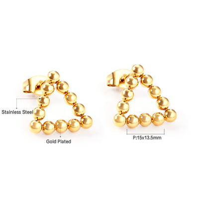 LUXUSTEEL Hyperbole roostevabast terasest helmestega kõrvarõngad naiste ümmargused ümmargused kõrvarõngad Huggie kullavärvi aksessuaarid Aretes jõulud