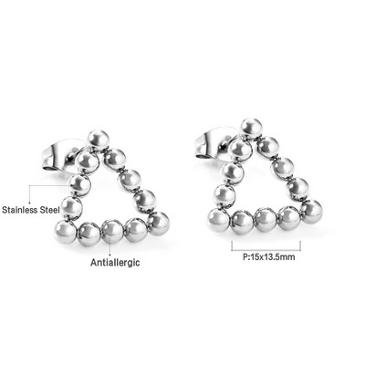 LUXUSTEEL Hyperbole roostevabast terasest helmestega kõrvarõngad naiste ümmargused ümmargused kõrvarõngad Huggie kullavärvi aksessuaarid Aretes jõulud