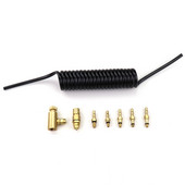 Airsofti täiteadapteri lisatarvikud rohelise gaasi kanistrite jaoks: ajakirja adapter/sond, fooster/liitmik, spiraalvoolik