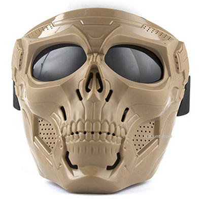 Taktikaline mask CS kaitsev pealuu mask, reguleeritav kogu näo pealuu mask Airsoft paintballi cosplay sõjamängu Halloweeni jaoks