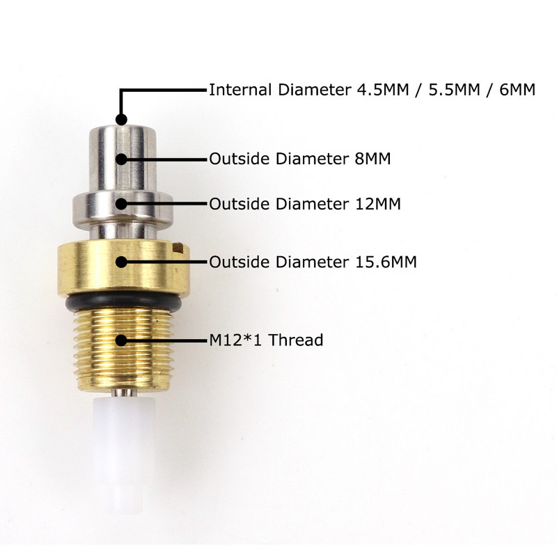 Jauns Airforce Condor Talon SS konstanta spiediena vārsta regulatora izplūdes nipeļa kāta uzvalks izplūdes stieņa ventilācijas atveres izmērs 8/5,5 mm (4,5 un 6)