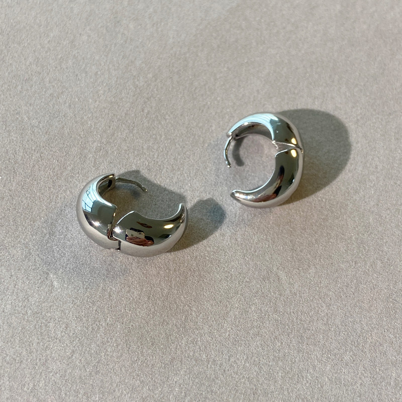 Nerūsējošā tērauda metāla ģeometriski kupli stīpas auskari sievietēm, meitenēm vienkārša zelta krāsa gluda apaļa apļa auskari rotaslietas dāvana