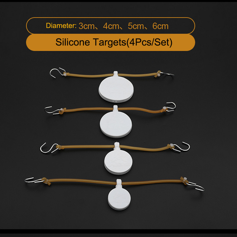Dvoslojne silikonske mete 4 kom/set Promjer 3cm, 4cm, 5cm, 6cm ploče za gađanje mete debljine 10mm