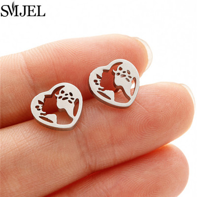 Izsmalcināti nerūsējošā tērauda mazi sirds auskari sievietēm kāzu rotaslietas līgavas māsa Oorbellen draudzene Valentīna dienas dāvana