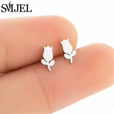 Izsmalcināti nerūsējošā tērauda mazi sirds auskari sievietēm kāzu rotaslietas līgavas māsa Oorbellen draudzene Valentīna dienas dāvana