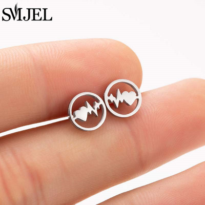 Izsmalcināti nerūsējošā tērauda mazi sirds auskari sievietēm kāzu rotaslietas līgavas māsa Oorbellen draudzene Valentīna dienas dāvana