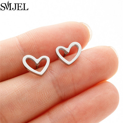 Izsmalcināti nerūsējošā tērauda mazi sirds auskari sievietēm kāzu rotaslietas līgavas māsa Oorbellen draudzene Valentīna dienas dāvana